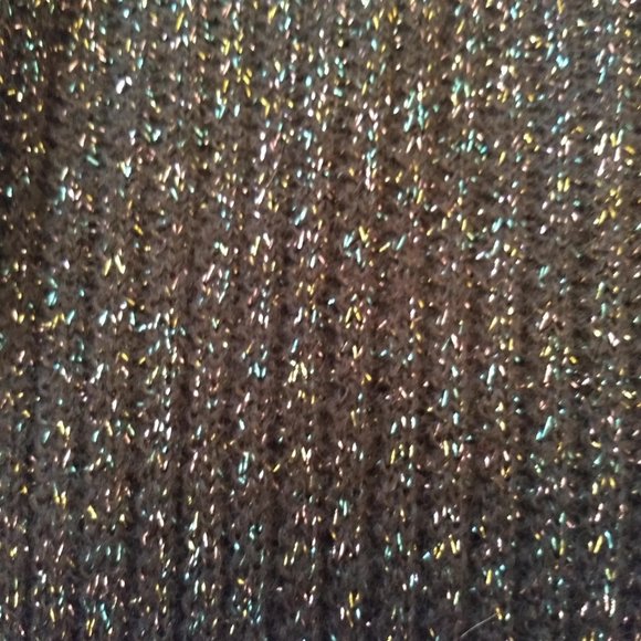 vintage 80s Benetton metallic chunky cable knit sweater dress NWOT - Picture 4 of 15